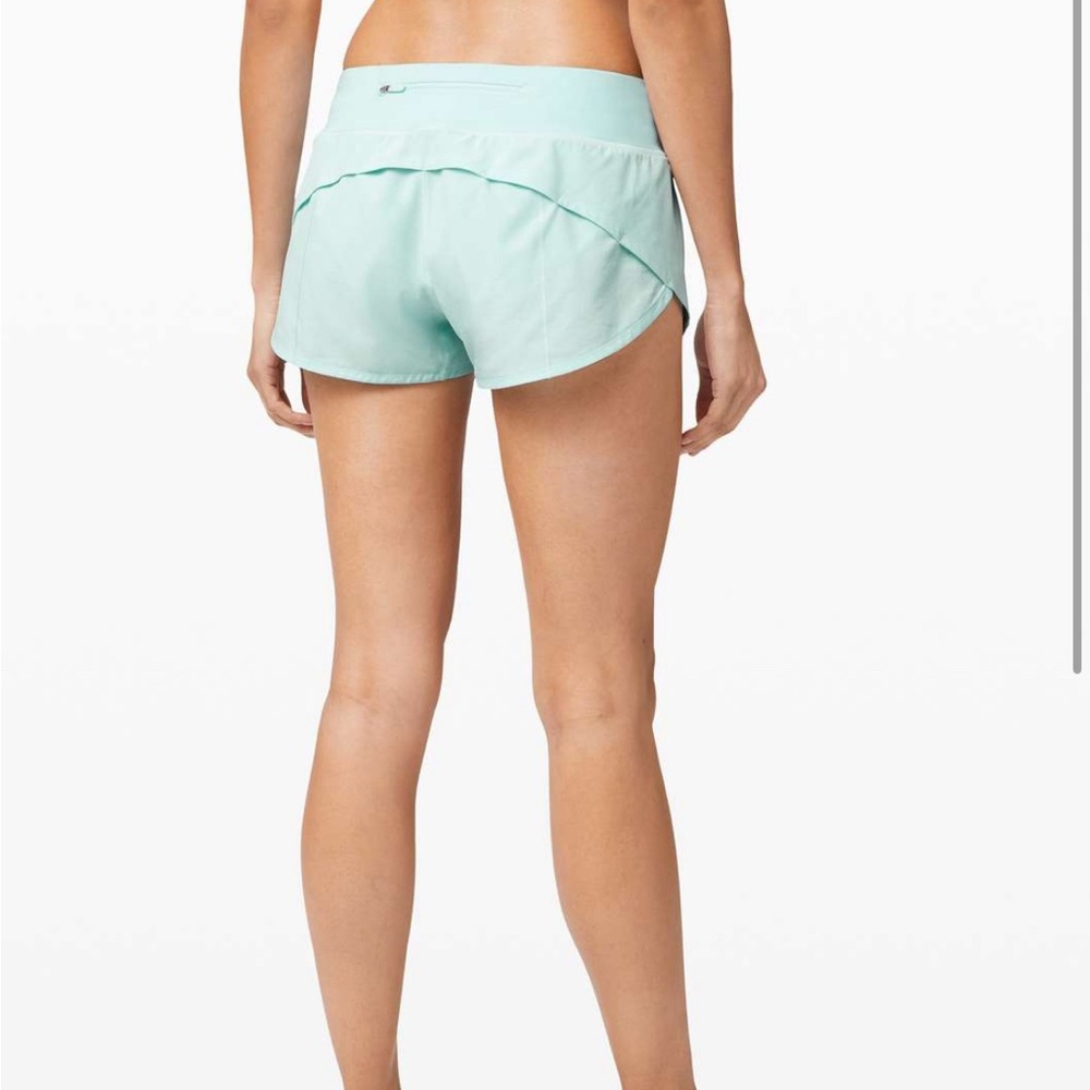 Lululemon light blue speed up shorts
